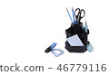 Set of office accessories. It is isolated on a white background 46779116