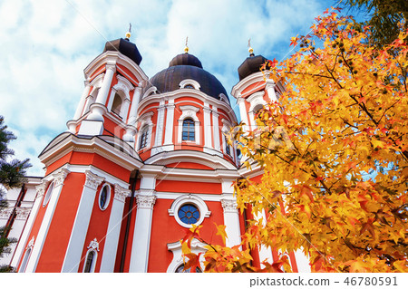 Close view to Curchi Monastery in Old Orhei 46780591