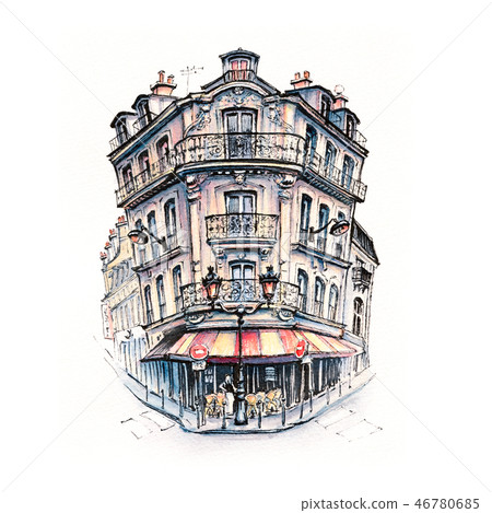 Typical Parisian house, France 46780685