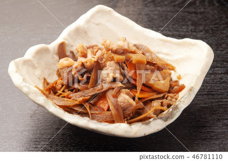Stir-fried burdock and beef 46781110