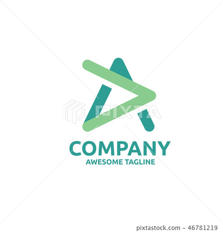 Letter A logo with arrow and star form concept Letter A logo with arrow and star form concept 46781219