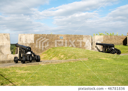 Cannon at Dover Castle standing by the Dover Channel 46781836