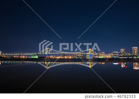 東京的彩虹橋和夜景(從東京都中央區晴海碼頭出發)* 2019年1月 東京的彩虹橋和夜景(從東京都中央區晴海碼頭出發)* 2019年1月 46782333