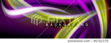 Blurred fluid colors background, abstract waves lines, mixing colours with light effects on light 46782370