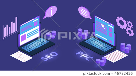 SEO and keywords optimization illustration 46782436