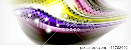 Abstract wave lines liquid fluid rainbow style color stripes background. Artistic illustration for 46782692