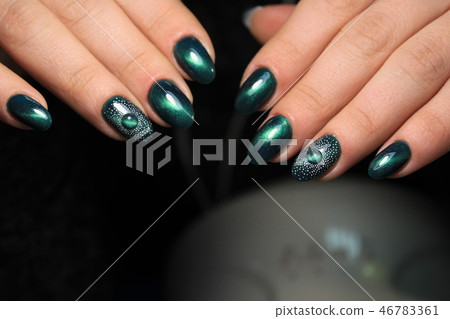 Colorful Christmas nails winter nail designs with glitter,rhinestones 46783361