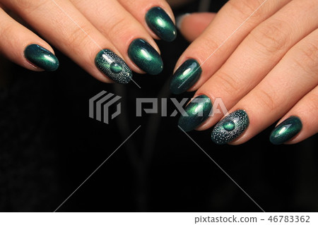 Amazing natural nails. Women's hands with clean manicure Amazing natural nails. Women's hands with clean manicure 46783362