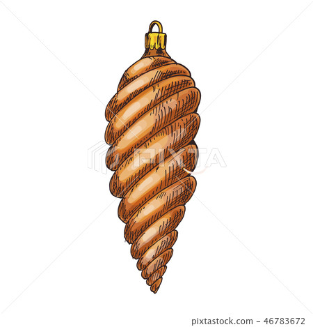 Christmas and New Year decoration cone isolated 46783672