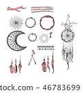 Set of Dreamcatcher. Design elements in Boho style 46783699