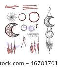 Set of Dreamcatcher. Design elements in Boho style 46783701