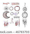 Set of Dreamcatcher. Design elements in Boho style 46783703