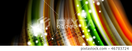 Color flow poster. Wave Liquid shape color background. Art design for your design 46783724