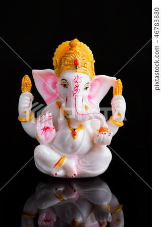 Ganesha statue on white 46783880