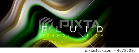 Fluid wave line background or pattern. Geometric technology abstract background. Movement effect. Fluid wave line background or pattern. Geometric technology abstract background. Movement effect. 46783886