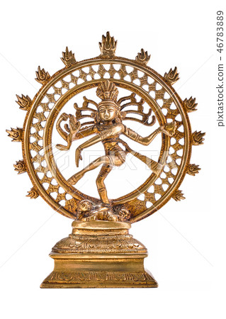 Statue of Shiva Nataraja - Lord of Dance isolated Statue of Shiva Nataraja - Lord of Dance isolated 46783889