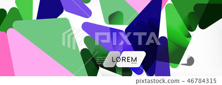 Mosaic triangular low poly style abstract geometric background. Polygonal vector. Abstract white 46784315