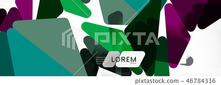 Mosaic triangular low poly style abstract geometric background. Polygonal vector. Abstract white 46784316