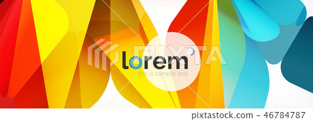 Vector colorful geometric triangle background, crystal banner design 46784787