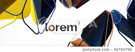 Modern geometric background. Poster template with polygonal elements 46784790