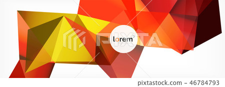Vector colorful geometric triangle background, crystal banner design 46784793