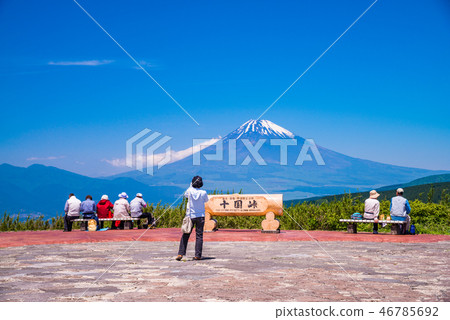 (Shizuoka Prefecture) A view of Mt. Fuji in early summer Japan 46785692