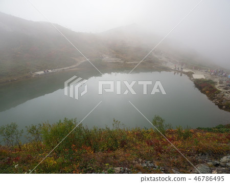 Happo pond where gas drifts Happo pond where gas drifts 46786495