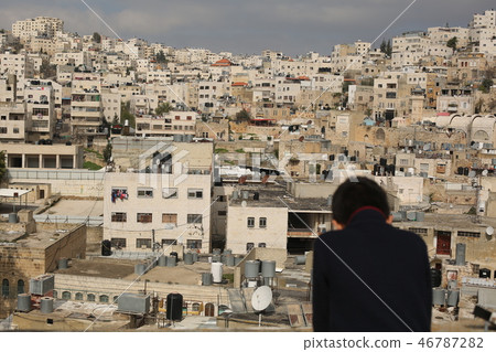 [Palestine] City of Hebron seen from the roof of the building 46787282