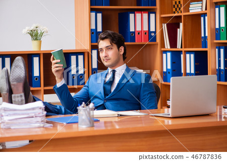 Young employee working in the office 46787836
