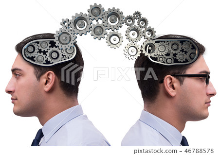 Cognitive computing concept as future technology with businessma 46788578