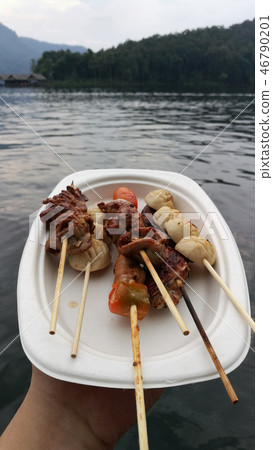 Bar-B-Q on .Paper Plate Bar-B-Q on .Paper Plate 46790201