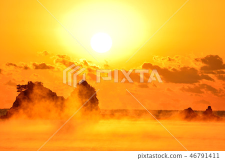 在田原海岸的海洋霧 46791411