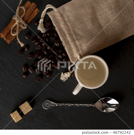 coffee, cup, burlap 46792242