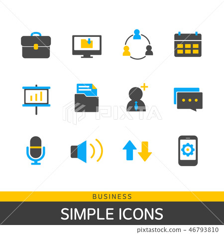 Flat Icon Set - Stock Illustration [46793810] - PIXTA