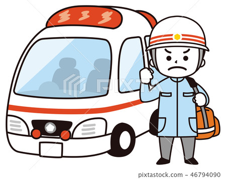 Male paramedics and ambulances Male paramedics and ambulances 46794090
