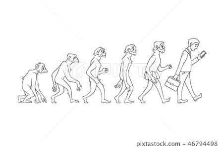 Vector people evolution from monkey to business 46794498