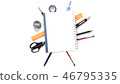 Notebook with stationary objects in the background 46795335