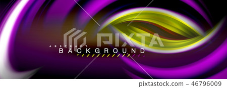 Blurred fluid colors background, abstract waves lines, mixing colours with light effects on light 46796009