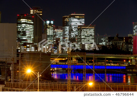 Urban scenery Night view Tenmabashi 46796644