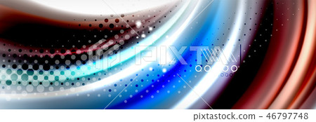 Smooth liquid blur wave background, color flow concept, illustration Smooth liquid blur wave background, color flow concept, illustration 46797748