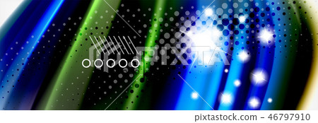 Abstract wave lines liquid fluid rainbow style color stripes background. Artistic illustration for 46797910