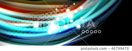 Color flow poster. Wave Liquid shape color background. Art design for your design 46799478