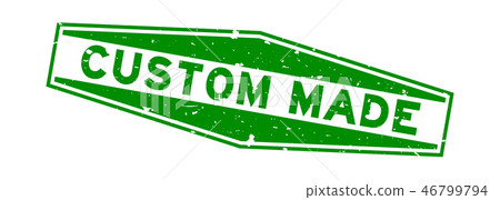 Grunge green custom made word rubber seal stamp Grunge green custom made word rubber seal stamp 46799794
