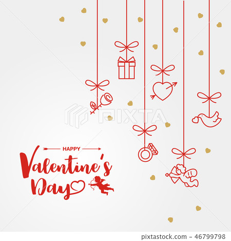 Happy Valentines Day banner Happy Valentines Day banner 46799798