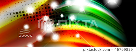 Color flow poster. Wave Liquid shape color background. Art design for your design Color flow poster. Wave Liquid shape color background. Art design for your design 46799859