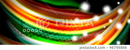 Color flow poster. Wave Liquid shape color background. Art design for your design Color flow poster. Wave Liquid shape color background. Art design for your design 46799866