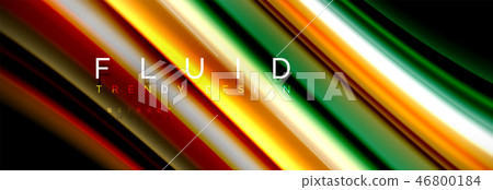 Abstract wave line water 3d background. Wave liquid shape. Splash ink paint mixing on black 46800184