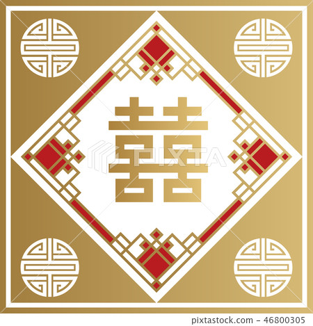 Chinese auspicious ornaments. Chinese auspicious wall ornaments. Wall decoration for Spring Festival. Saki's wall decoration. Southeast Asian La 46800305