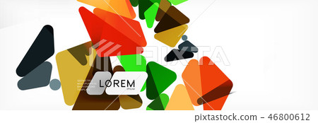 Mosaic triangular low poly style abstract geometric background. Polygonal vector. Abstract white 46800612