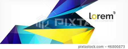 Vector colorful geometric triangle background, crystal banner design 46800873